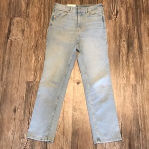 H&M straight high waist ankle length jeans